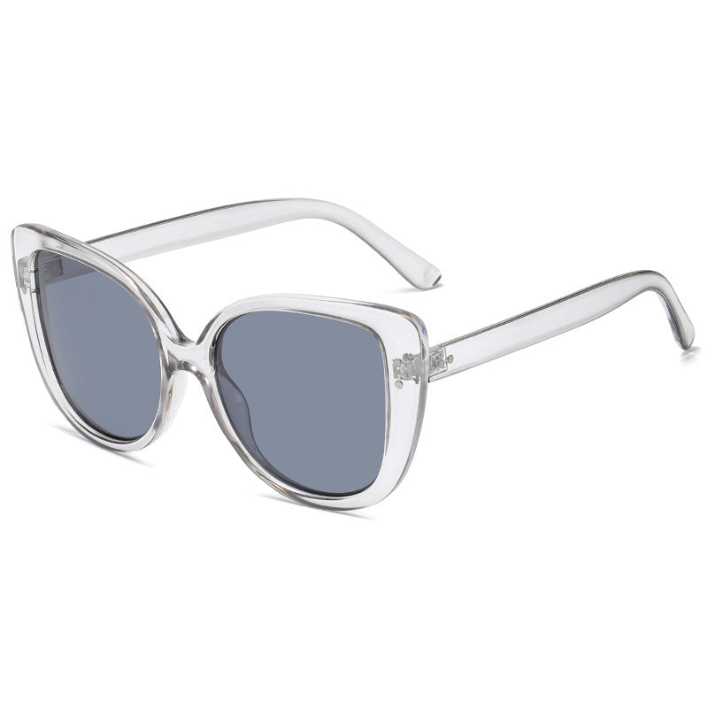 Damen glamouröse oversized Sonnenbrille mit elegantem transparentem Rahmen Brehn