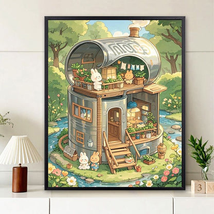Verspielte Wohnillustration Wandkunst Brehn