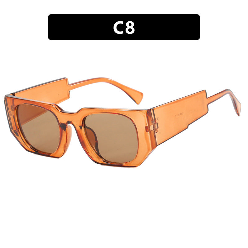 Damen oversized Sonnenbrille mit geometrischem Rahmen und UV-Schutz Brehn