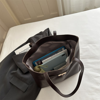 Minimalistische Leder Tote Bag
