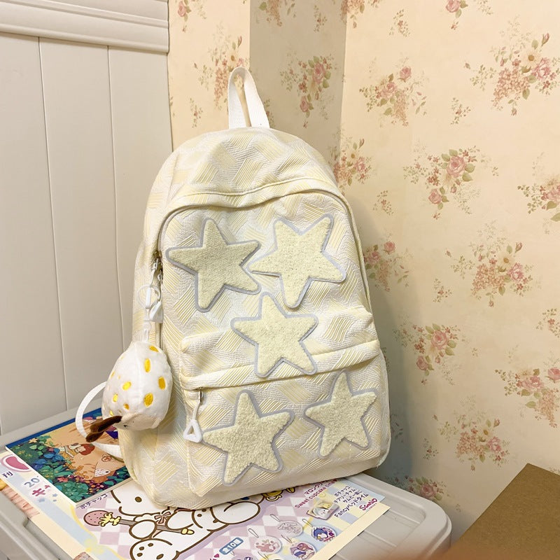 Verspielt Stern-Stickerei Rucksack