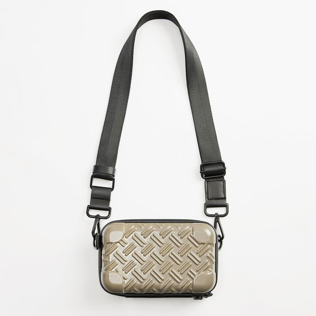 Unisex Texturiertes Hartschalen-Crossbody-Umhängetasche Brehn