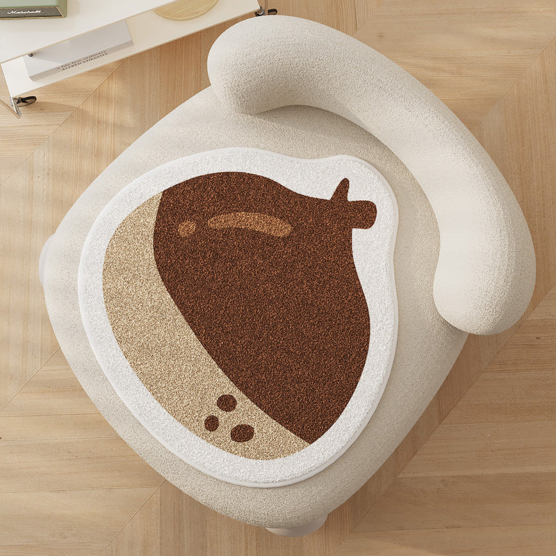 Acorn-Shaped Plush Chair Seat Cushion Pad with High-Pile Tufted Surface