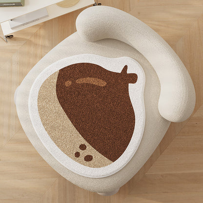 Acorn-Shaped Plush Chair Seat Cushion Pad with High-Pile Tufted Surface