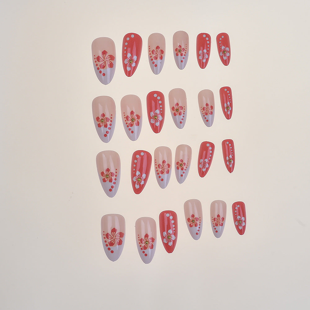 Elegante Blumen Press-On Nagelkunst Kollektion Brehn