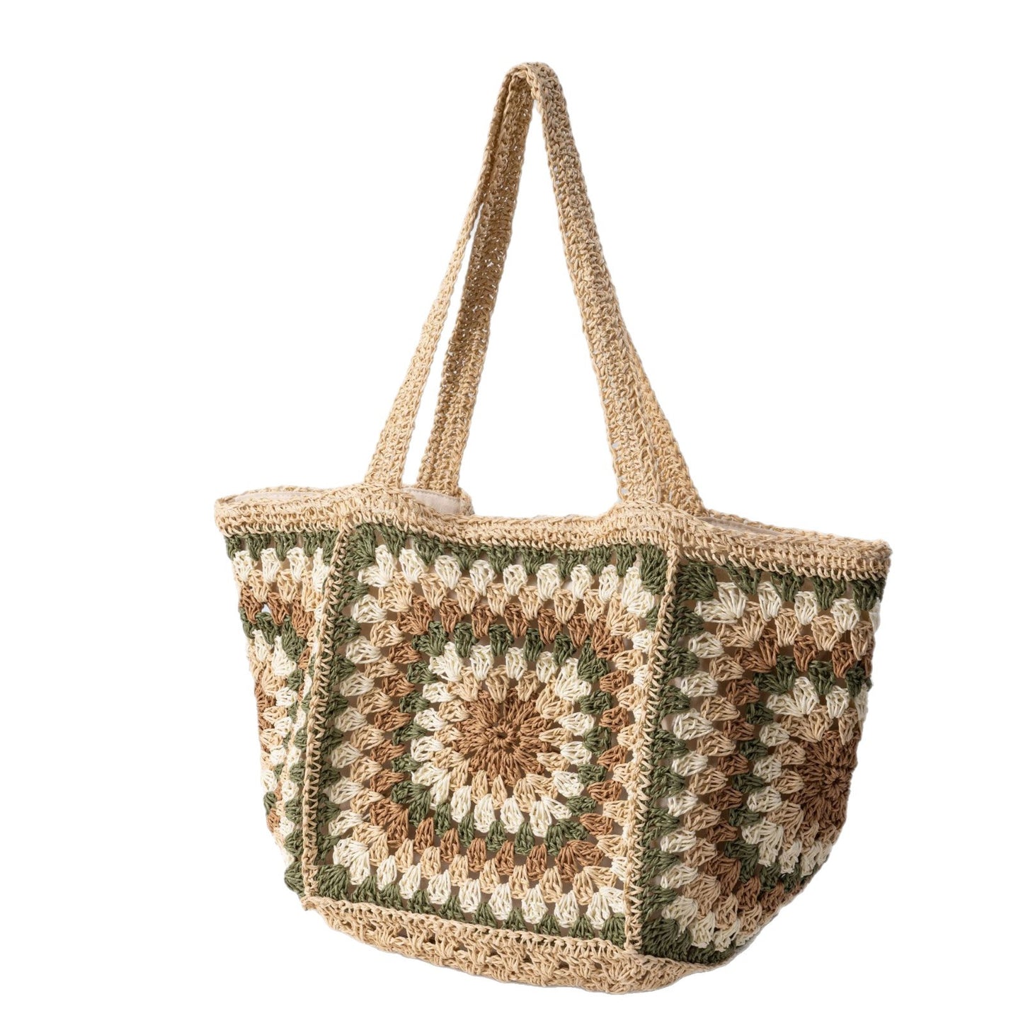 Handgefertigte Strandtasche Im Geometrischen Design Brehn