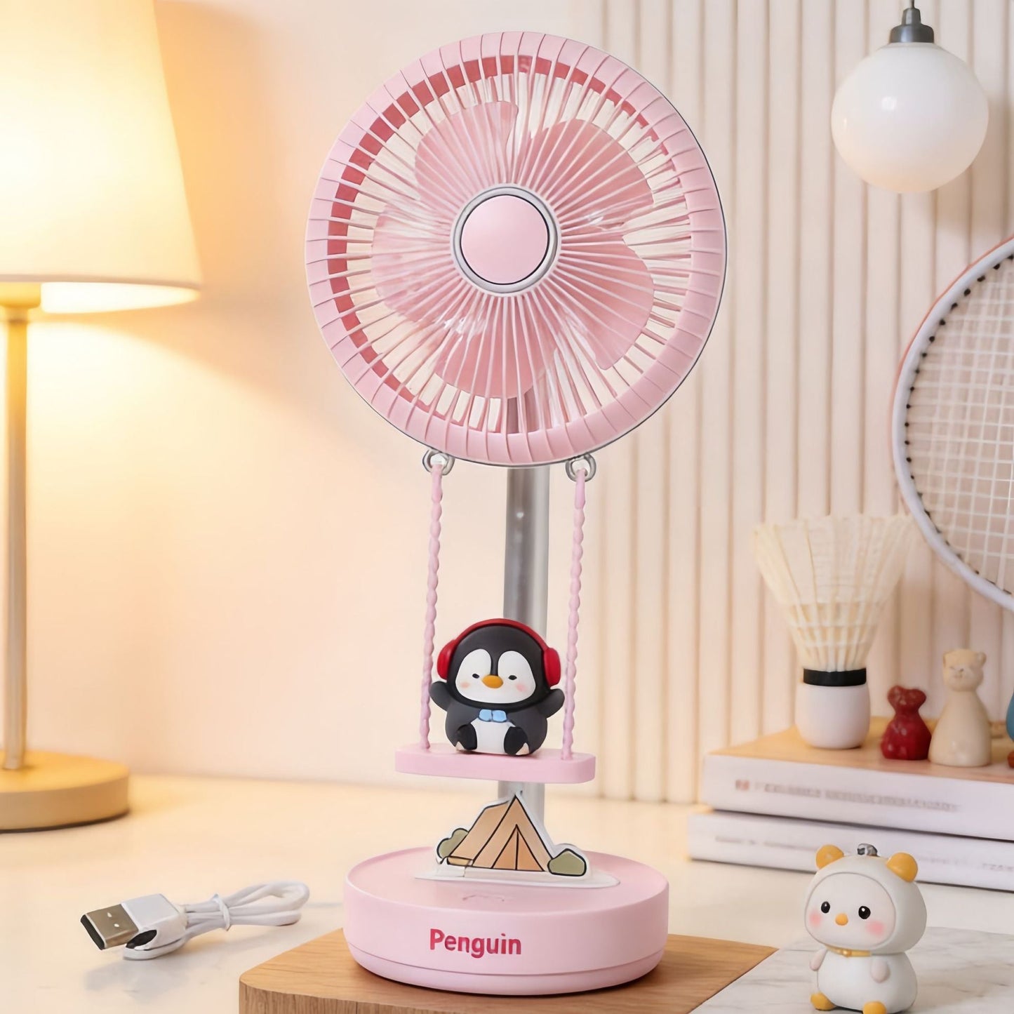 Tragbarer USB Schreibtischventilator für Damen mit süßem Design Brehn