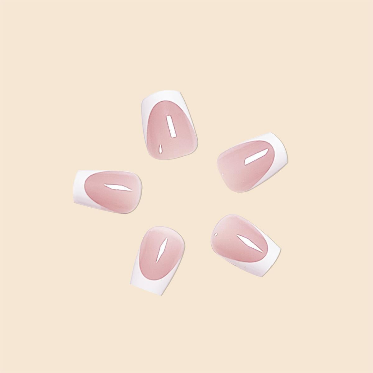 Elegante französische Spitze Acryl-Nagelverlängerungen