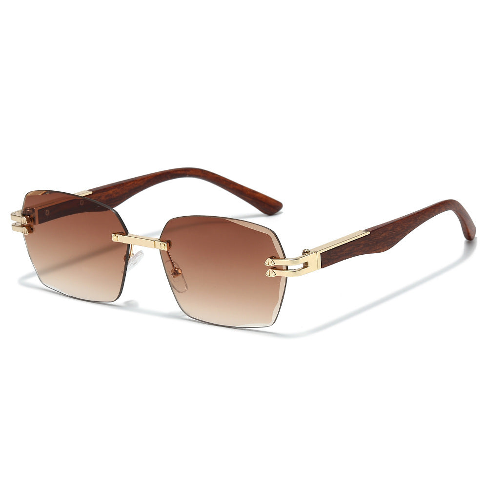 Oversized geometrische Sonnenbrille mit Metallelementen Brehn
