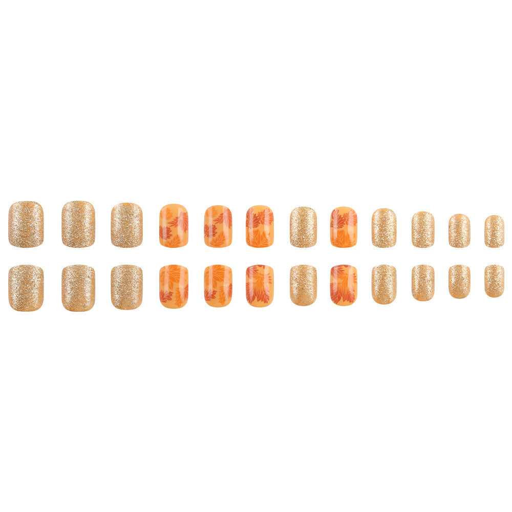 Herbstblatt Press-On Nagelkunst Brehn