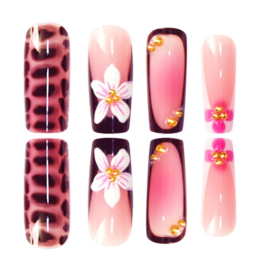 Künstlerische florale Druck-On-Nagelverlängerungen Brehn 1787913978