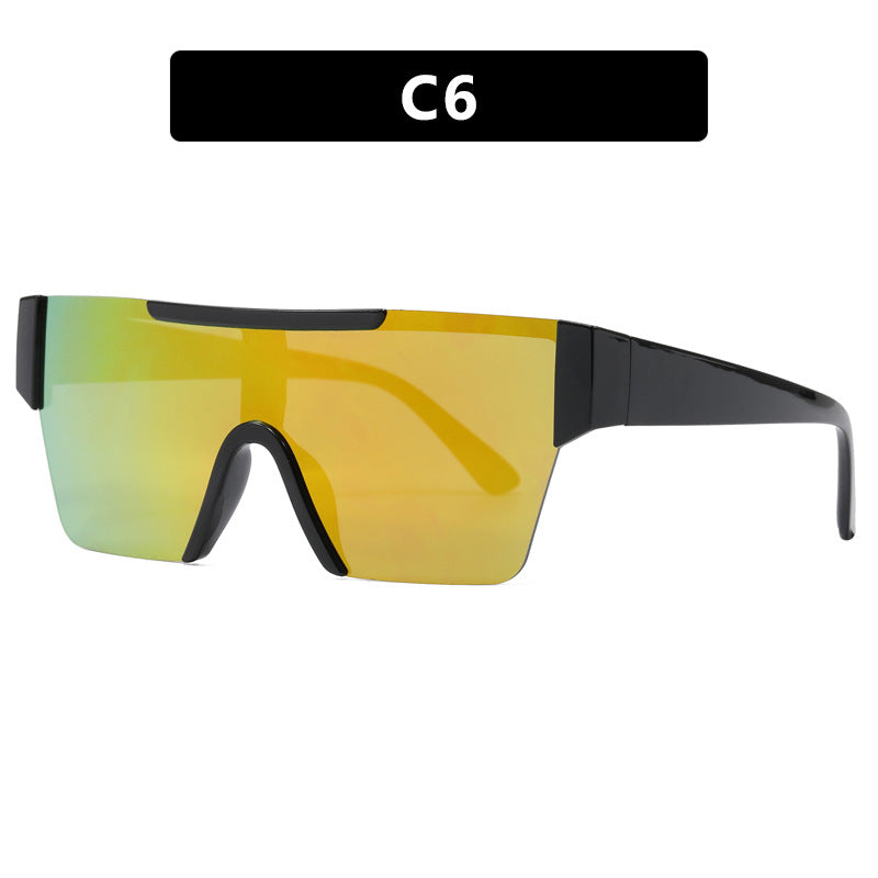 Damen futuristische Sportsonnenbrille mit UV-Schutz und breiter Gläserfläche Brehn