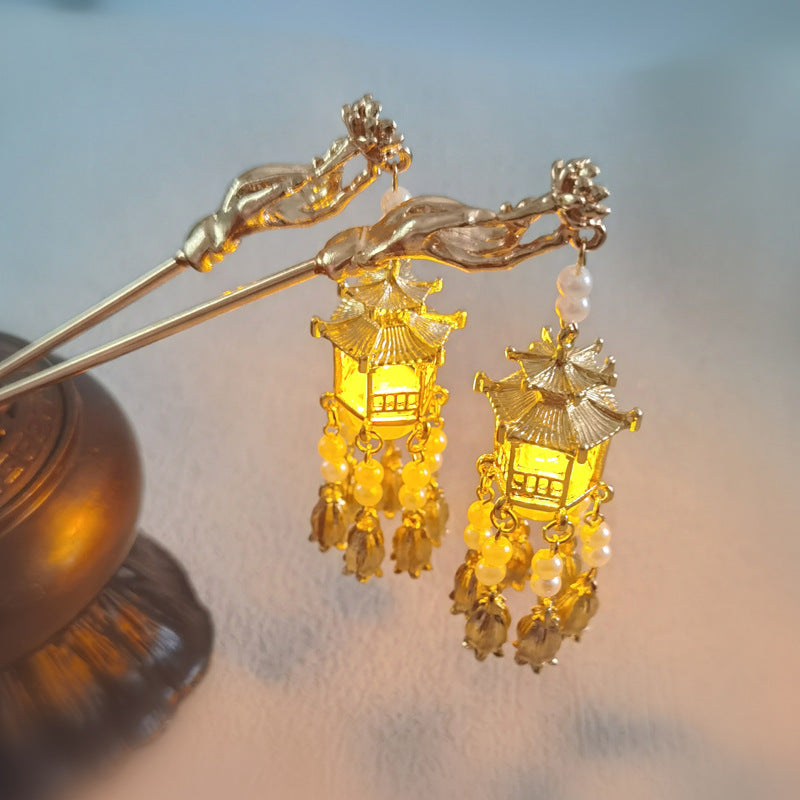 Elegante Laterne Haarnadel Brehn