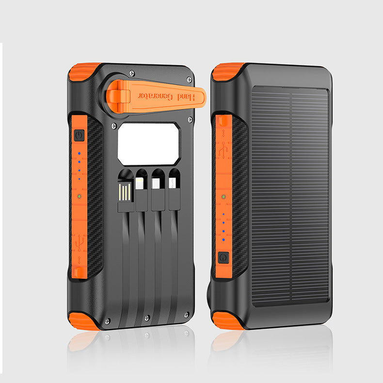 Solarbetriebene Powerbank mit Mehreren Ladeanschlüssen und LED-Anzeige Brehn
