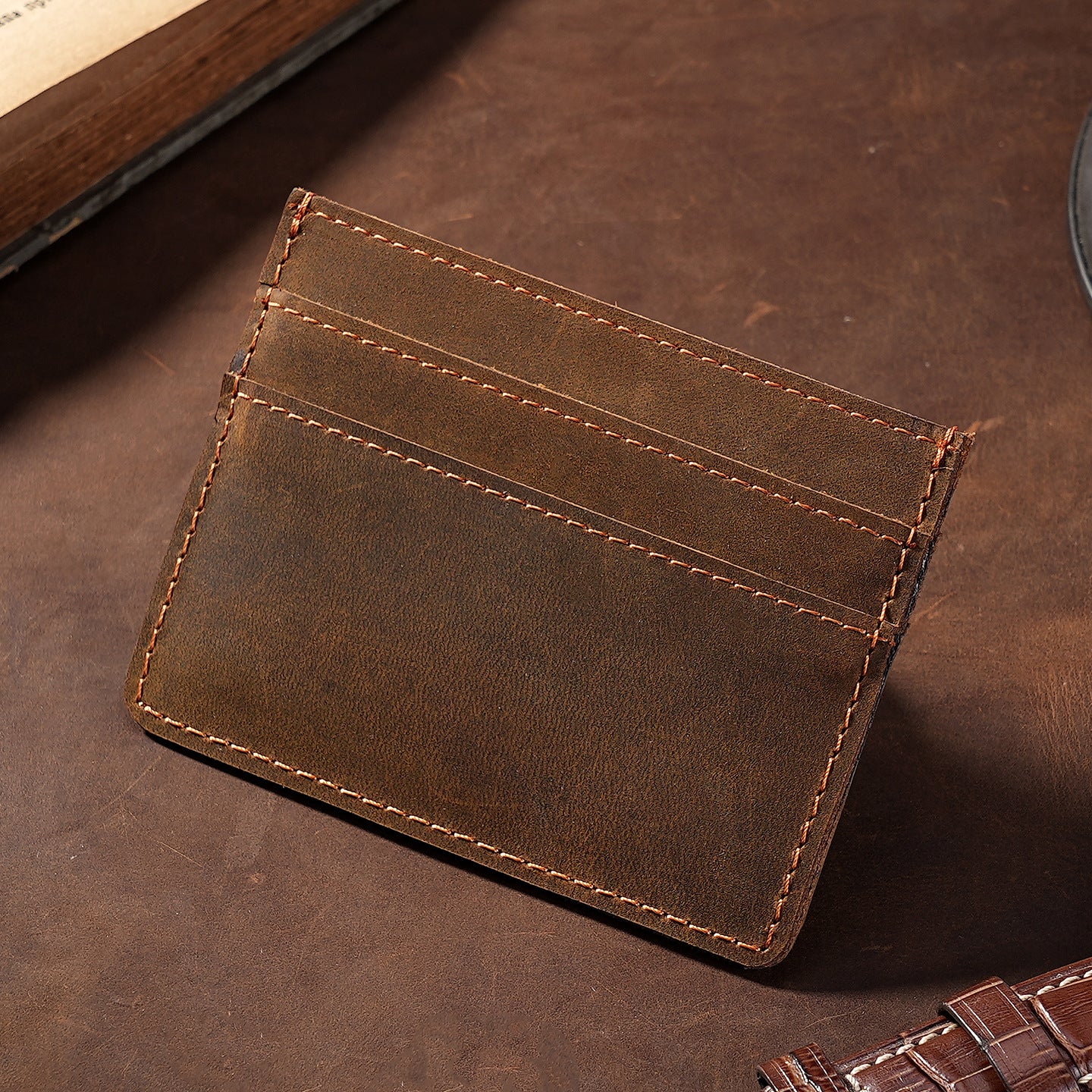 Vintage Leder Kartenhalter