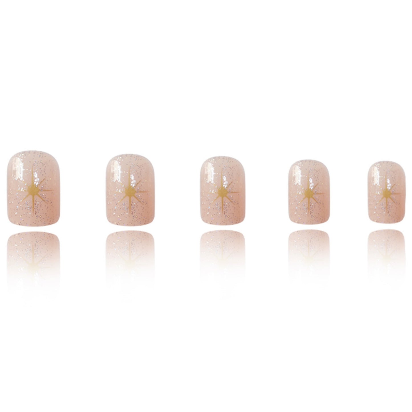 Glamouröse Glitter Press-On Nagelverlängerungen Brehn