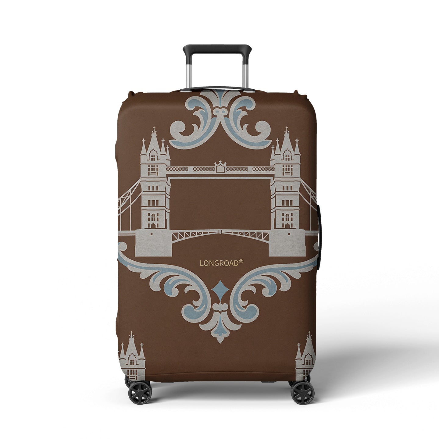 Damen Reise-Trolley Brehn mit elegantem barockem Muster