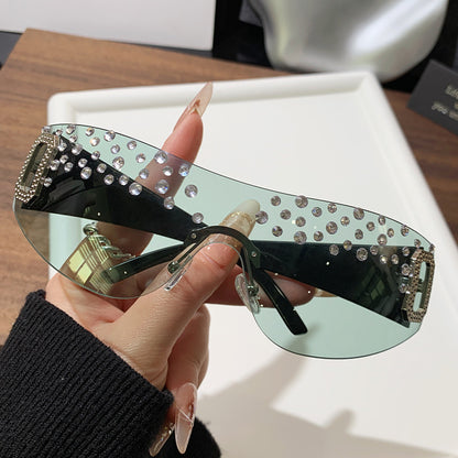 Damen Glamouröse Sonnenbrille mit Glitzerakzenten Brehn