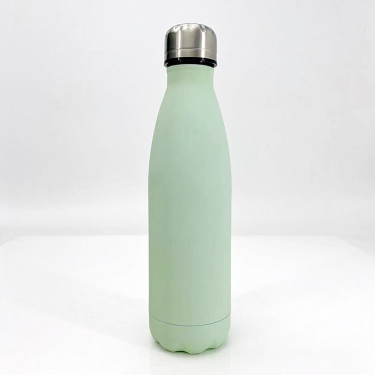 Damen stilvolle Edelstahl Trinkflasche mit rutschfester Silikonhülle Brehn