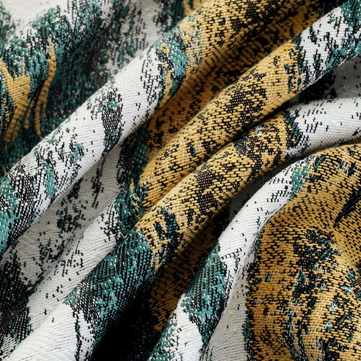 Dekorativer Kissenbezug mit abstraktem Pinselstrich-Jacquard und verdecktem Reißverschluss Brehn