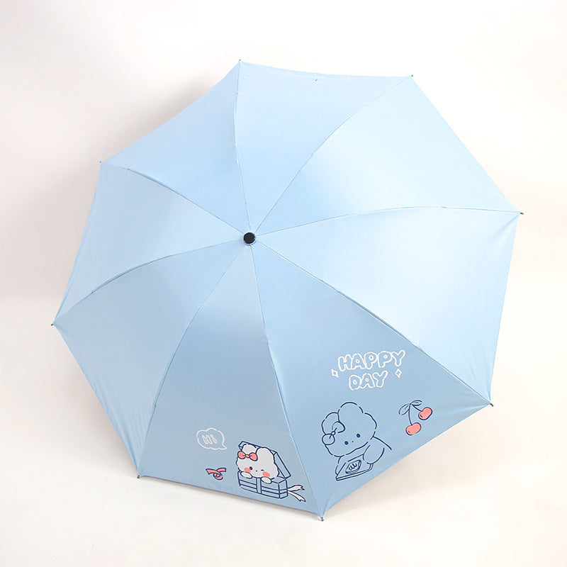 Damen Falt-Regenschirm mit verspieltem Design und fröhlichem Motiv Brehn