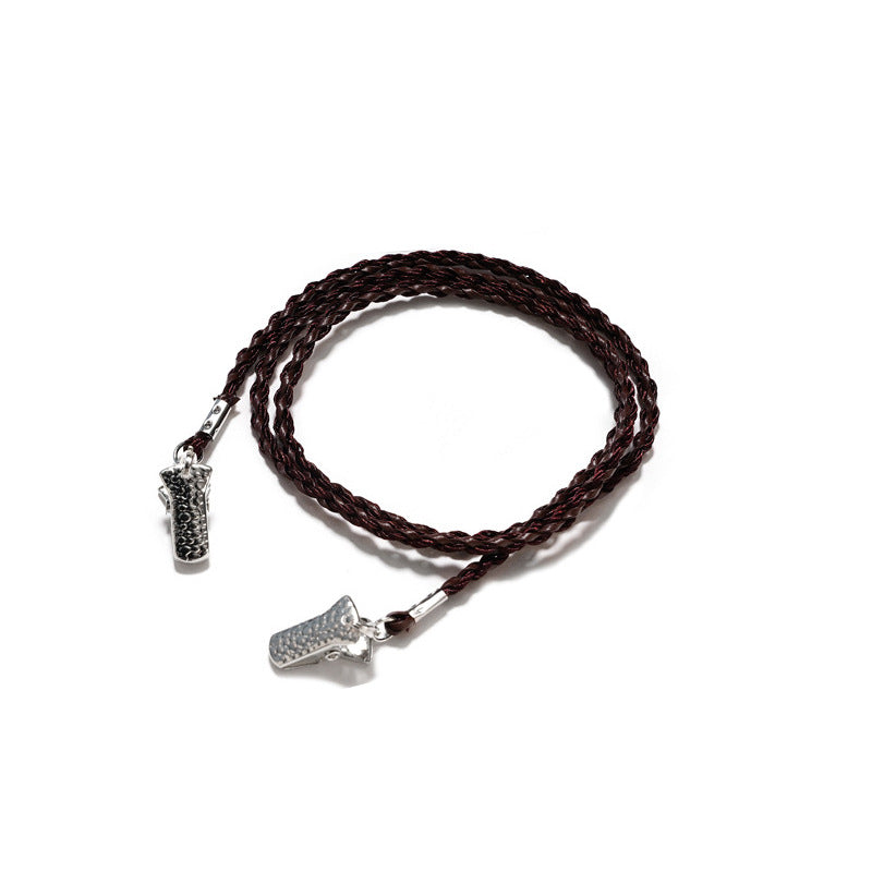 Geflochtener Leder-Brillenband Brehn