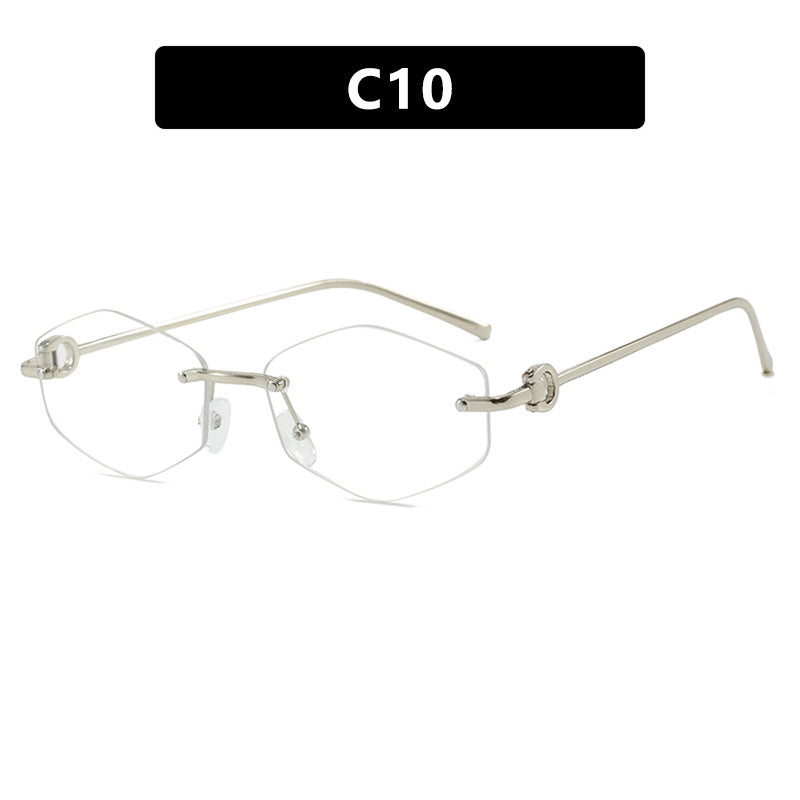 Damen modische Sonnenbrille mit hexagonalem Gestell und luxuriösen Akzenten Brehn