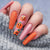 Kürbis-Themen Stiletto Nagelkunst Extensions Brehn