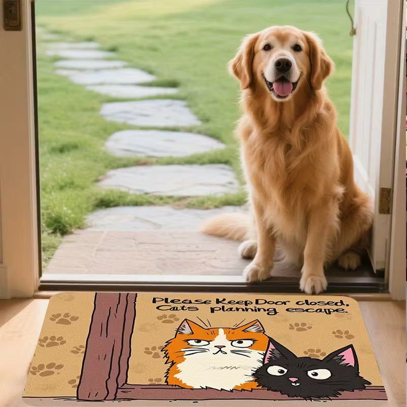 Dekorativer katzenbasierten Eingangsteppich