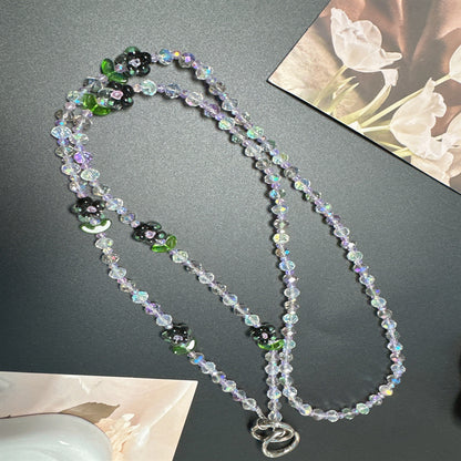 Dekorativer floraler Perlenhalsband Brehn