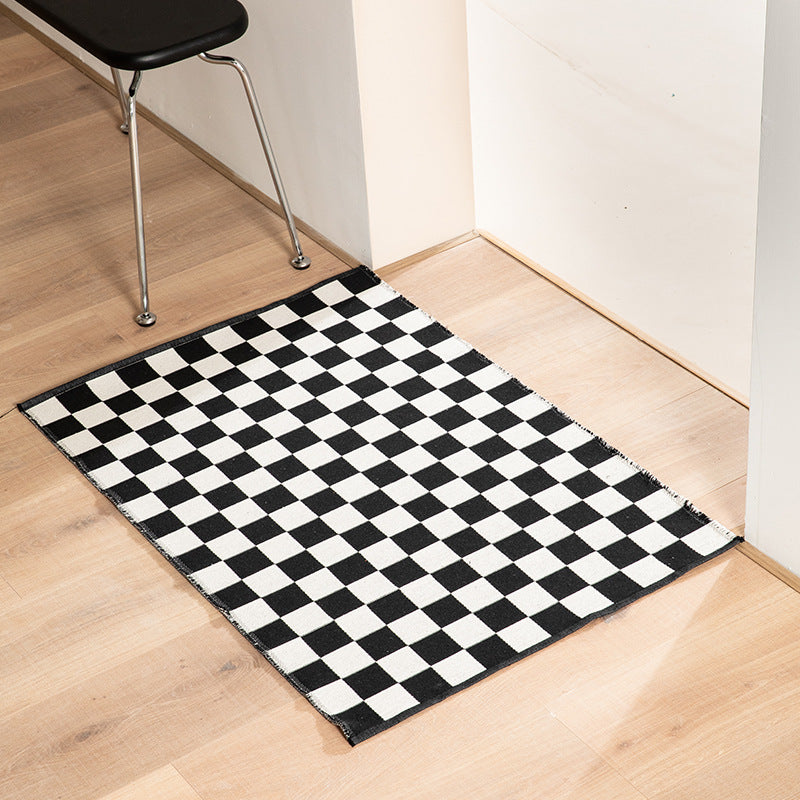 Flachgewebte Badematte mit abstraktem Geometriemuster Brehn