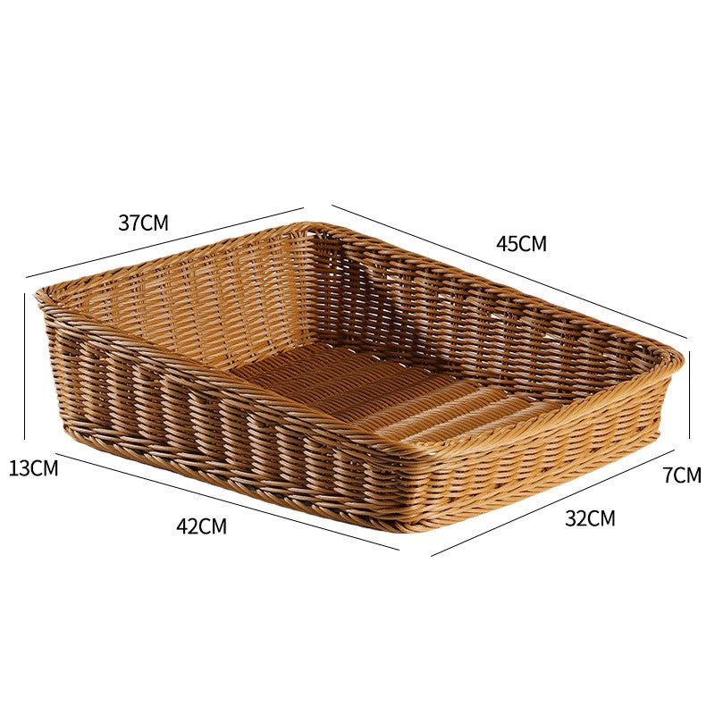 Unisex Tragbare Aufbewahrungskiste aus geflochtenem Rattan Brehn