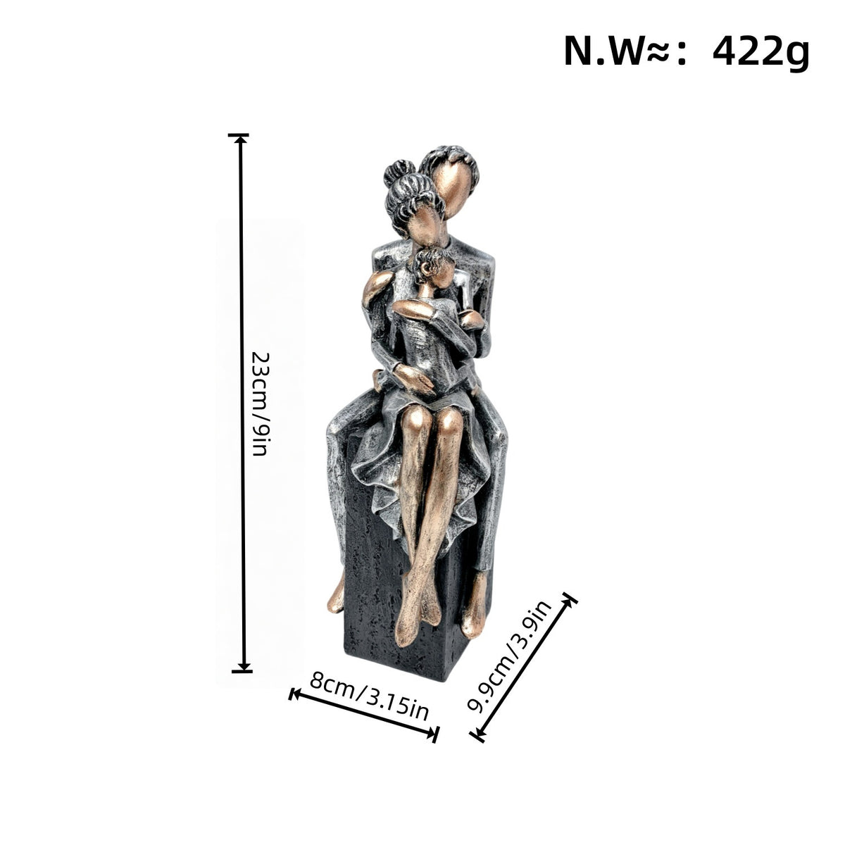 Elegante Skulptur eines romantischen Paares Brehn