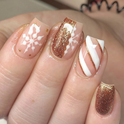 Festive 3D Glitzer Nagelkunst Verlängerungen Brehn