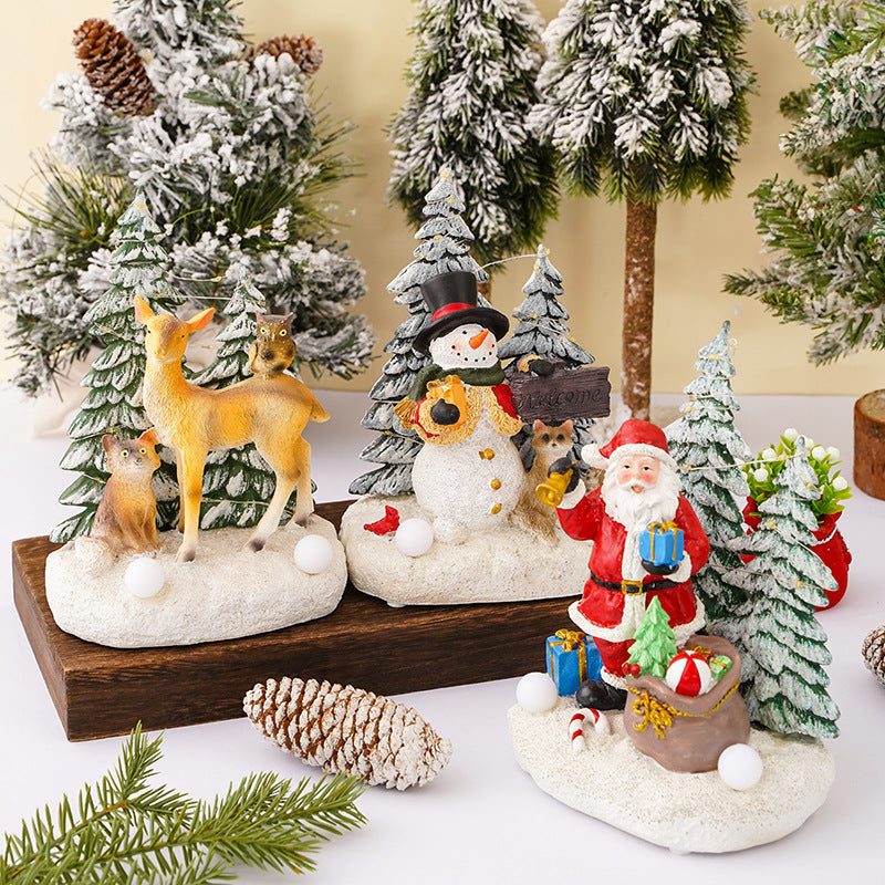 Beleuchtete Weihnachtsdekorationsfigur mit Tieren Brehn