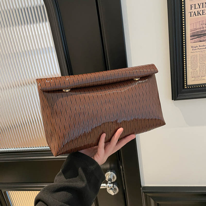 WoGlossy Texturiert Clutch Geldbörse Brehn