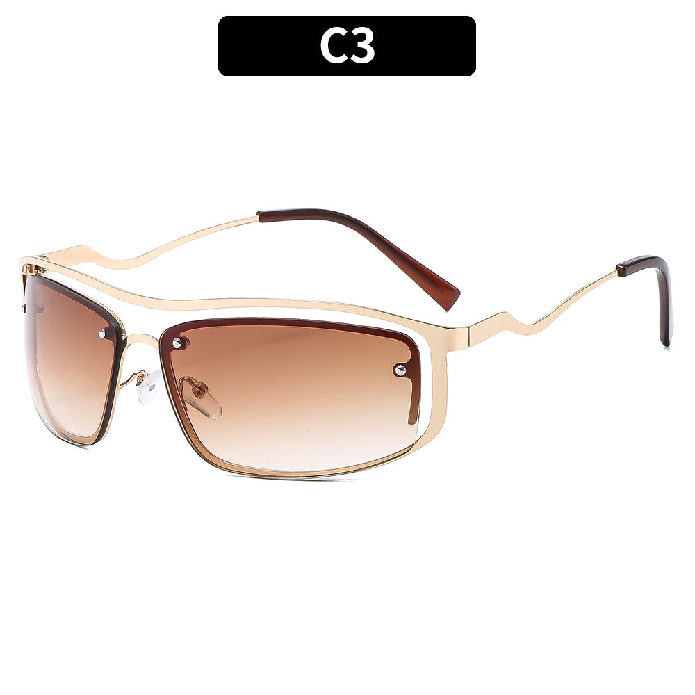 Übergroße Luxus Shield Sonnenbrille