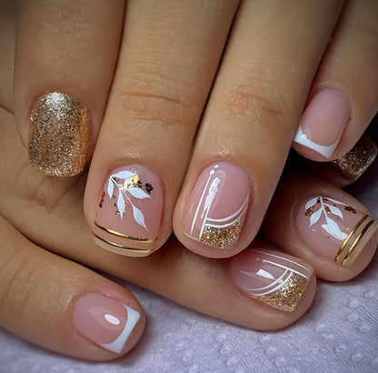 Glitzernde Ombre-Nagelverstärkungen Brehn