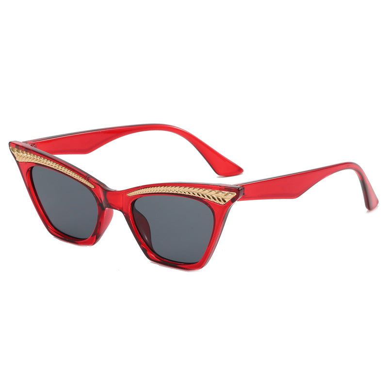 Damen Cat-Eye Sonnenbrille mit luxuriösem Detail Brehn