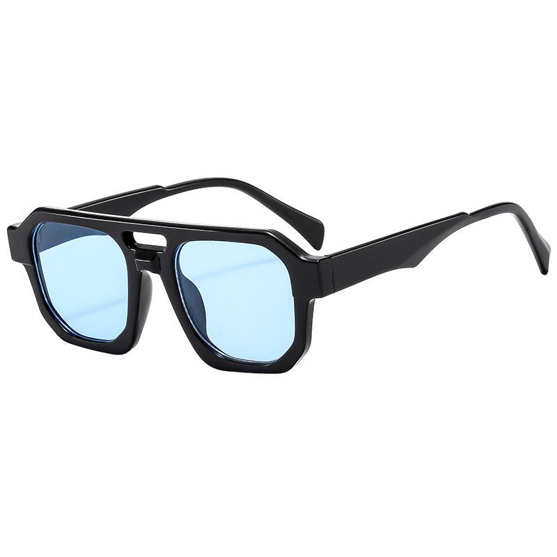 Damen exklusive polygonale Sonnenbrille mit luxuriösem Schildpatt-Muster Brehn