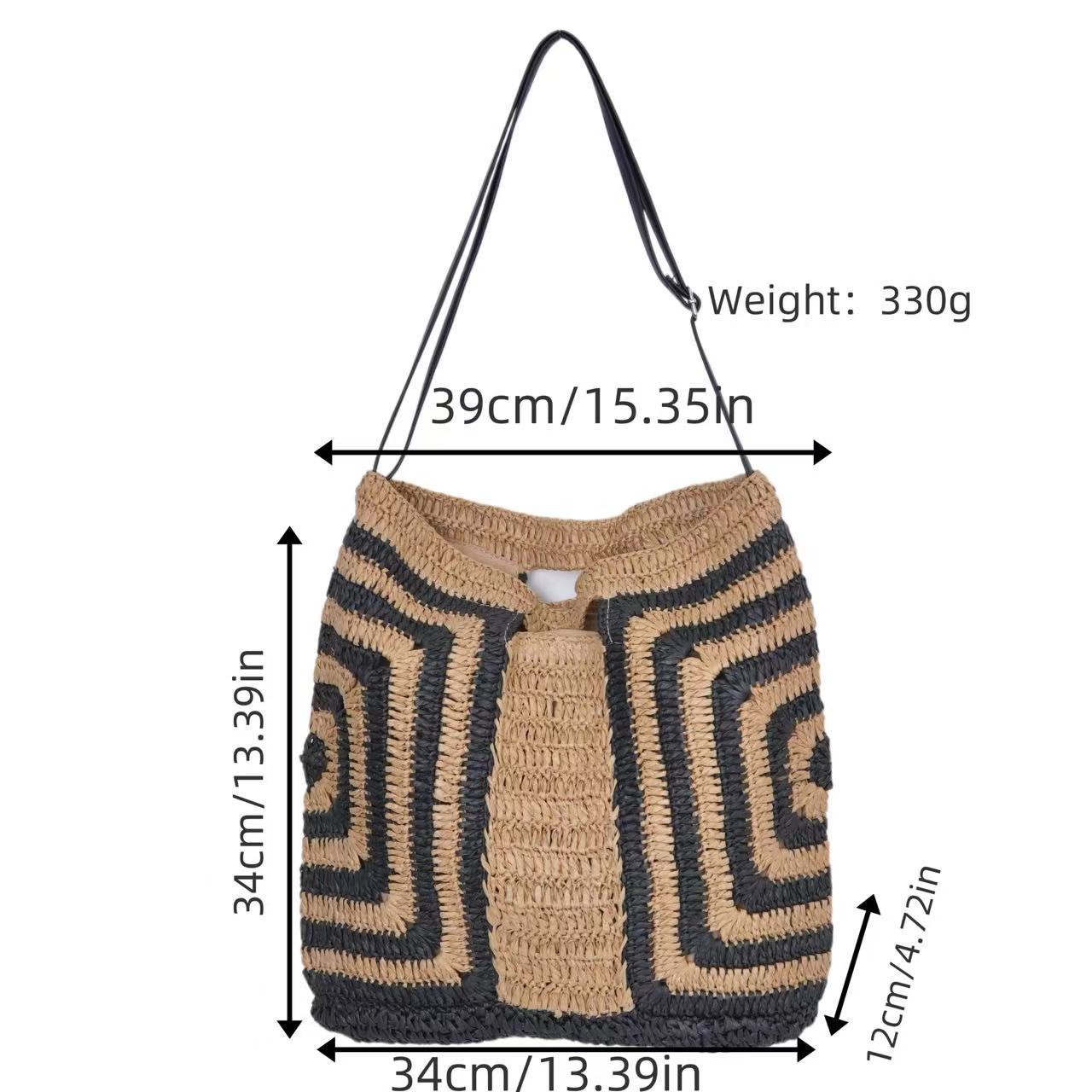 Praktische Shopper-Tasche Aus Natürlichem Material mit Grafischem Design Brehn