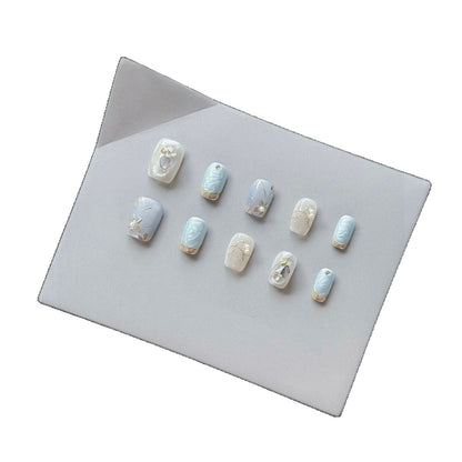 Künstlerisch handbemaltes Press-On-Nagelset