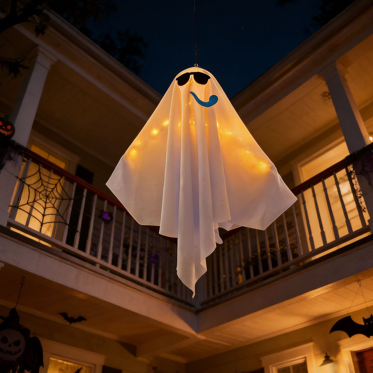 Dekorative Halloween Geistfigur mit LED-Beleuchtung