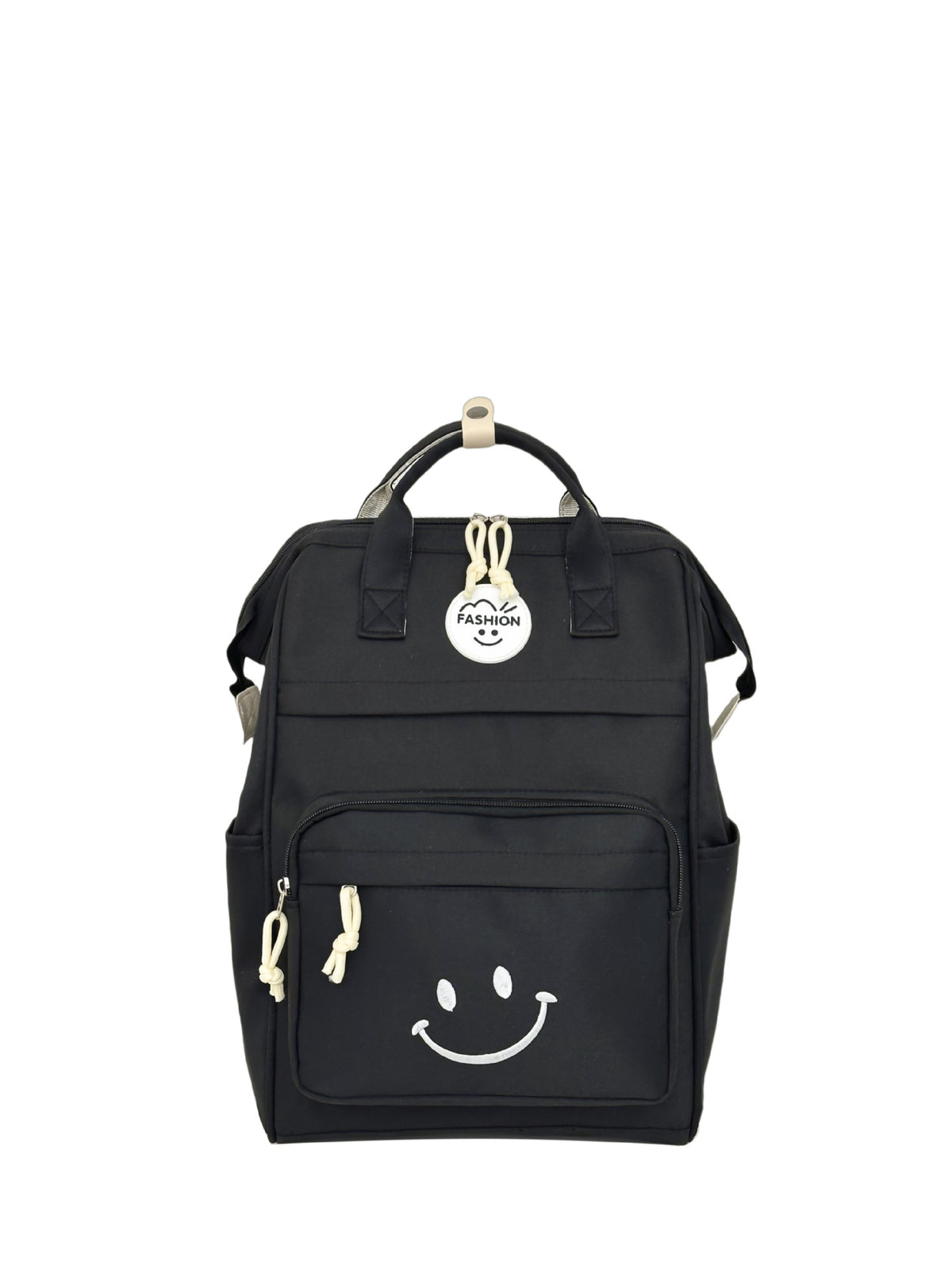 Trendy Multi-Taschen Smiley-Gesicht Rucksack Brehn