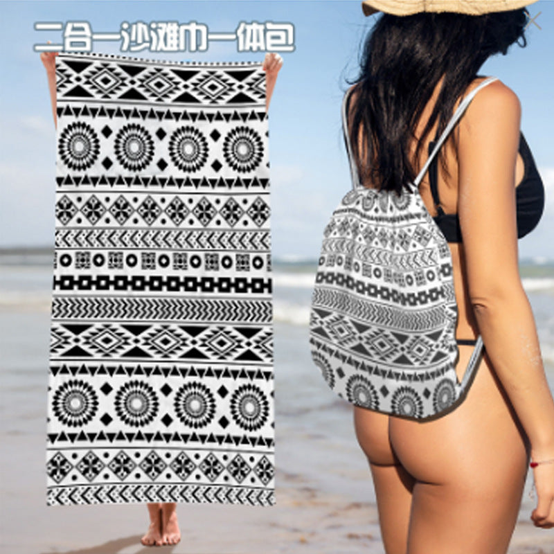 Multifunktionale Strandtasche mit integriertem Handtuch Brehn