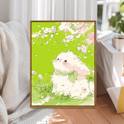 Verspielt Hase Illustration Leinwand Kunst Brehn