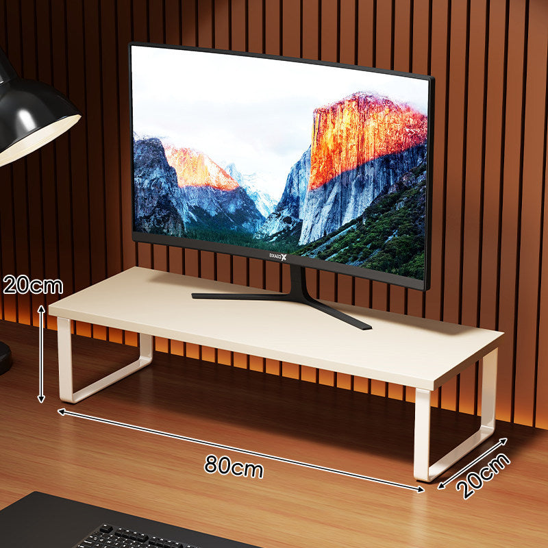 Erhöhter Holzoberfläche Metall Monitorständer mit Unterlage-Regal