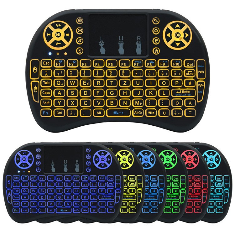 Hintergrundbeleuchtet Drahtlos Mini Tastatur mit Touchpad Brehn