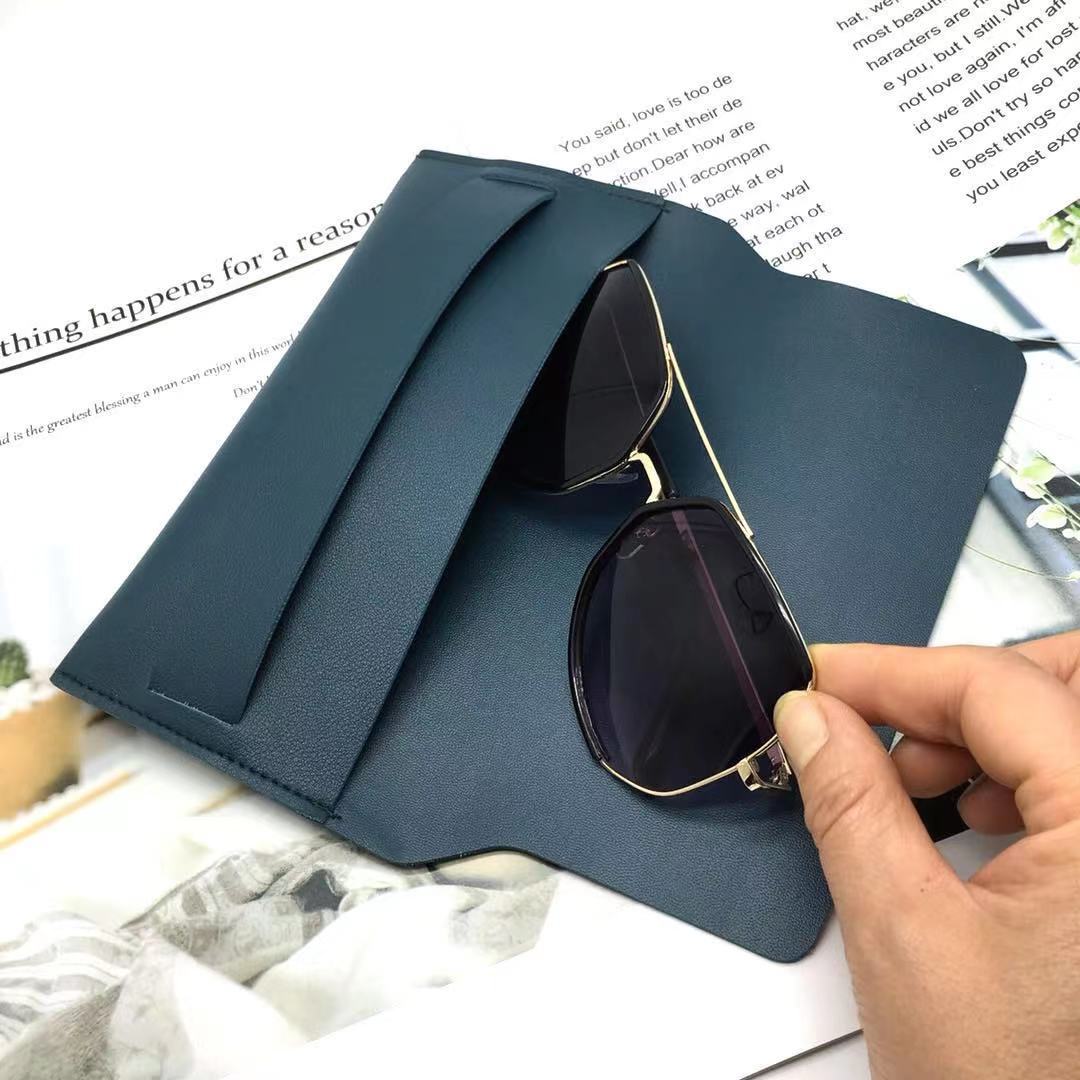 Faltbare synthetische Leder Sonnenbrille Etui Brehn