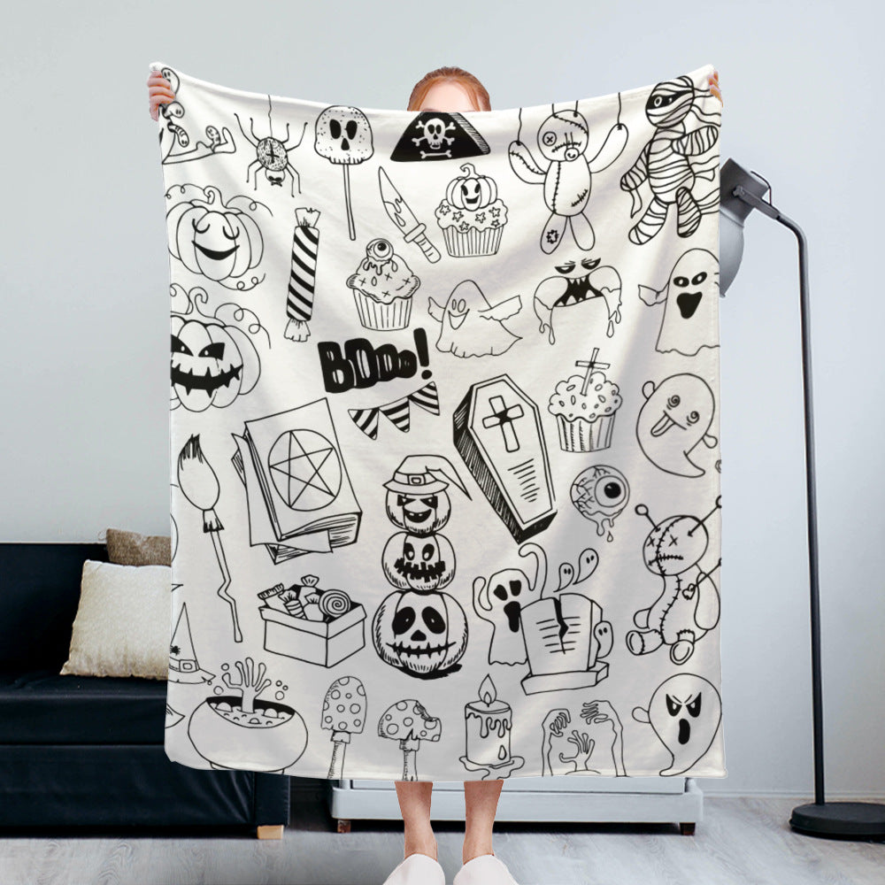 Halloween-Themen Fleece-Decke Brehn